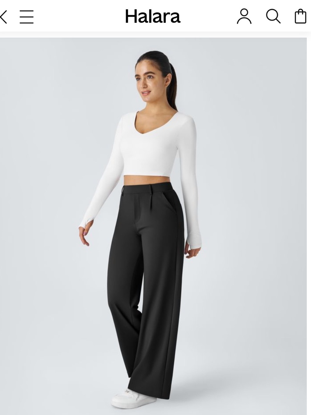 NWT HALARA Black Straight Leg Pants $39.95